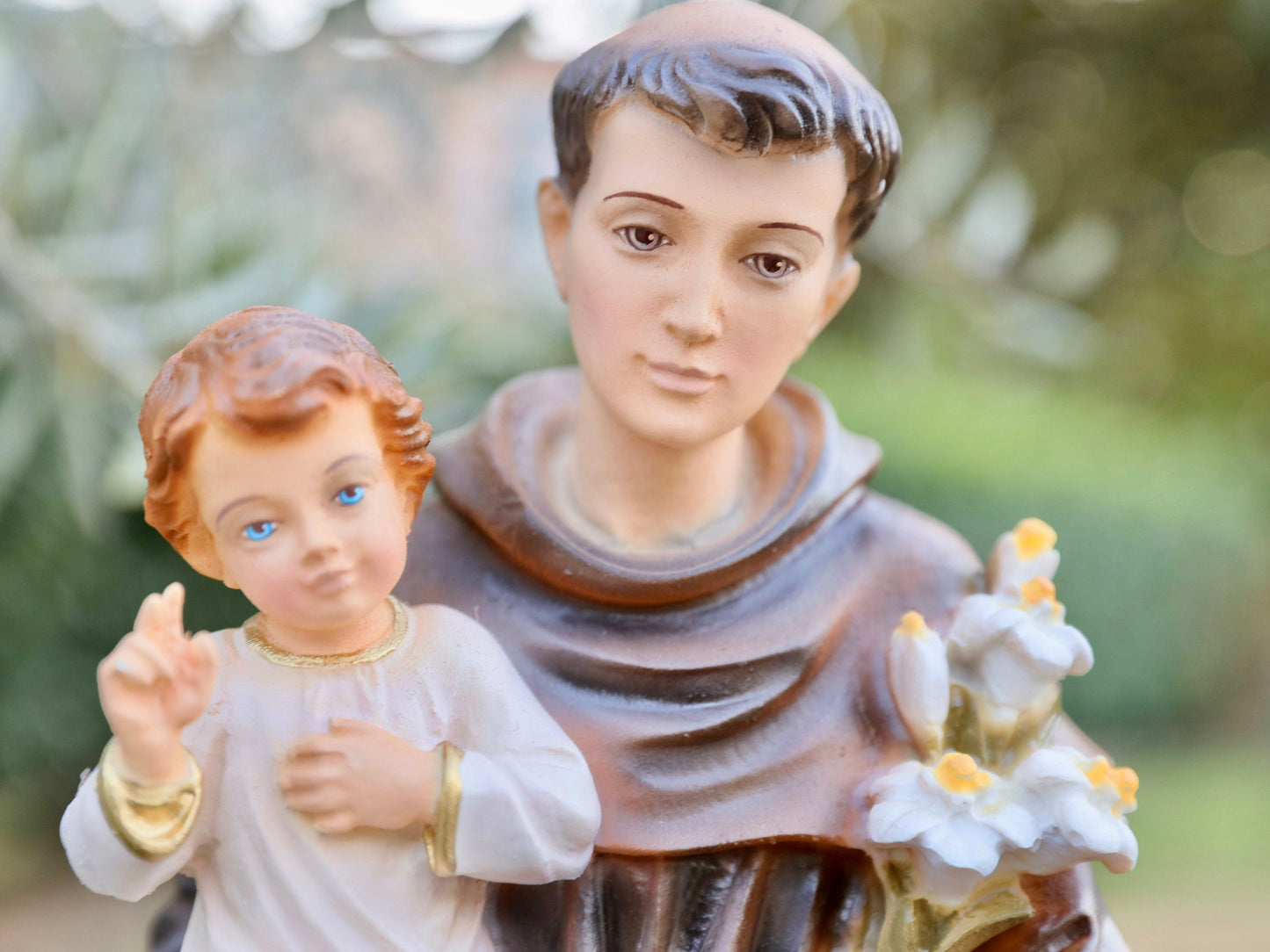 Estatua de San Antonio, estatua católica, estatua de 40 cm de San Antonio, estatua del altar de la casa, estatua de San Antonio de estilo barroco, regalo para Antonio