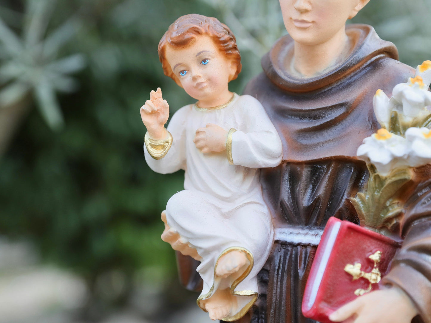 Estatua de San Antonio, estatua católica, estatua de 40 cm de San Antonio, estatua del altar de la casa, estatua de San Antonio de estilo barroco, regalo para Antonio