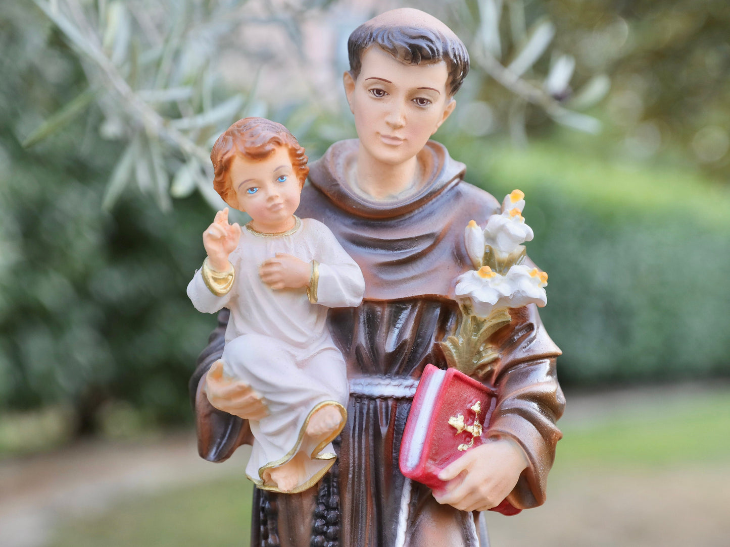 Estatua de San Antonio, estatua católica, estatua de 40 cm de San Antonio, estatua del altar de la casa, estatua de San Antonio de estilo barroco, regalo para Antonio