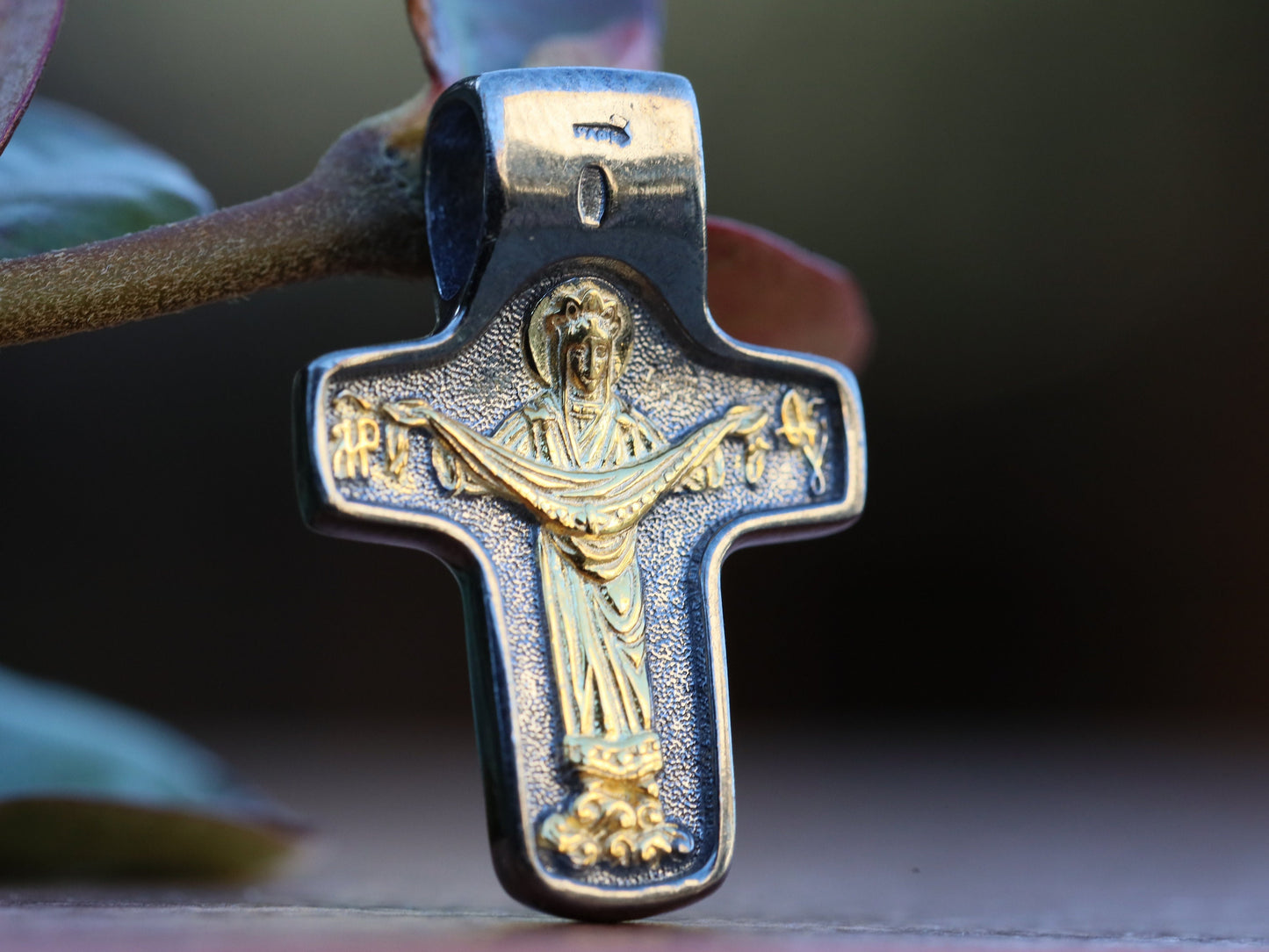 Cruz de la Santísima Faz, cruz de la Cara de Jesucristo, plata de ley de oro 925, cruz bizantina, San Nicolás, Juan Bautista, cruz icono para el hombre