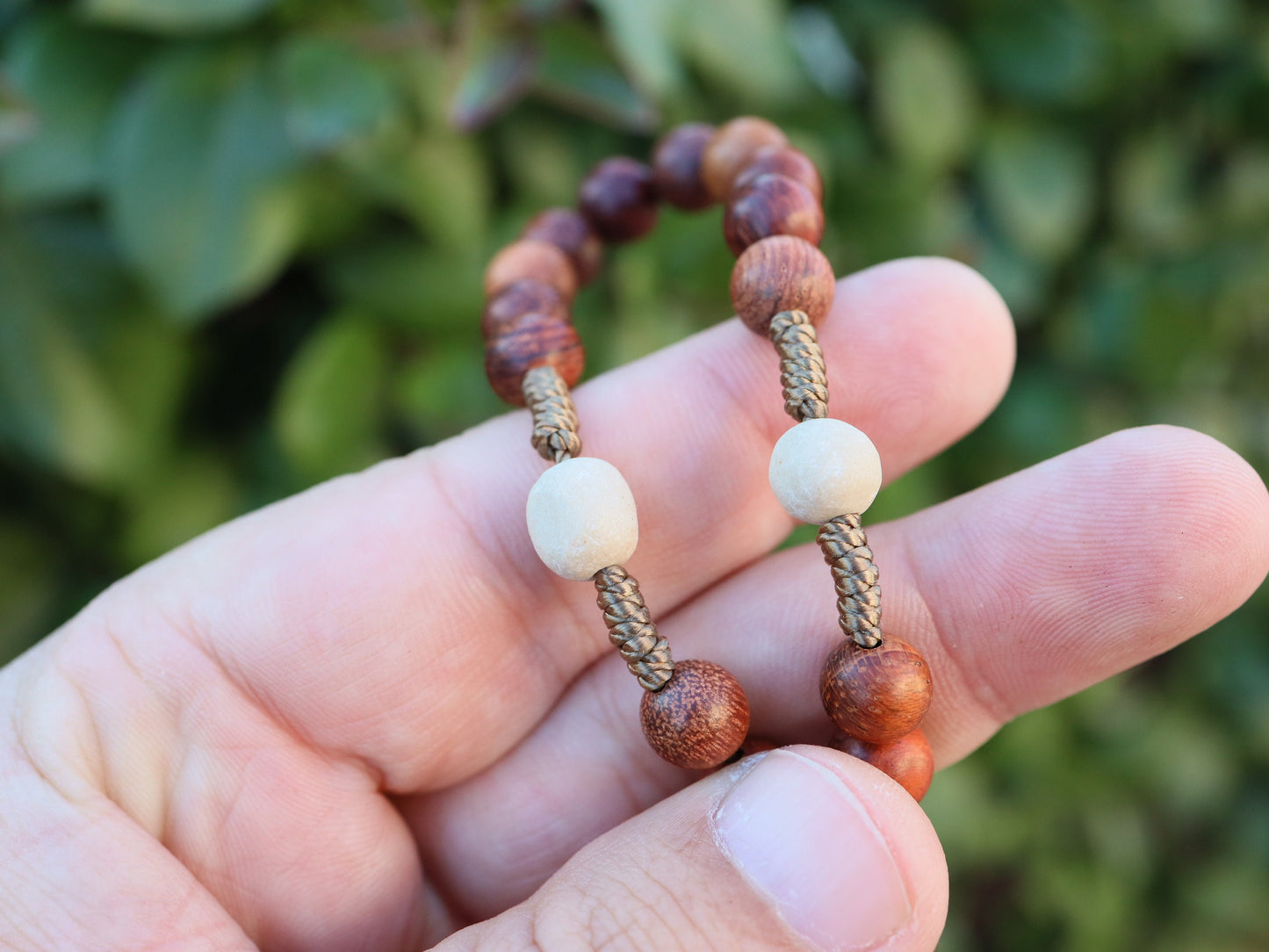 Handmade rosary, wooden rosary, Medjugorje relic rosary, Krizevac soil rosary, rosewood rosary, catholic gift, traditional rosary for women
