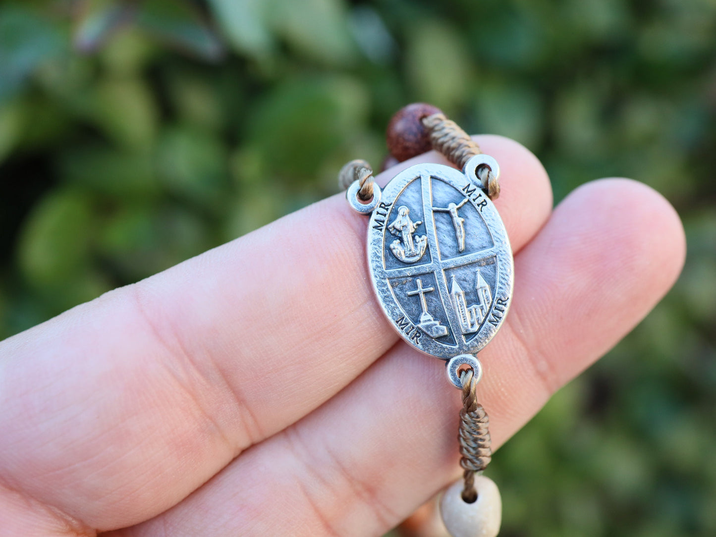 Handmade rosary, wooden rosary, Medjugorje relic rosary, Krizevac soil rosary, rosewood rosary, catholic gift, traditional rosary for women