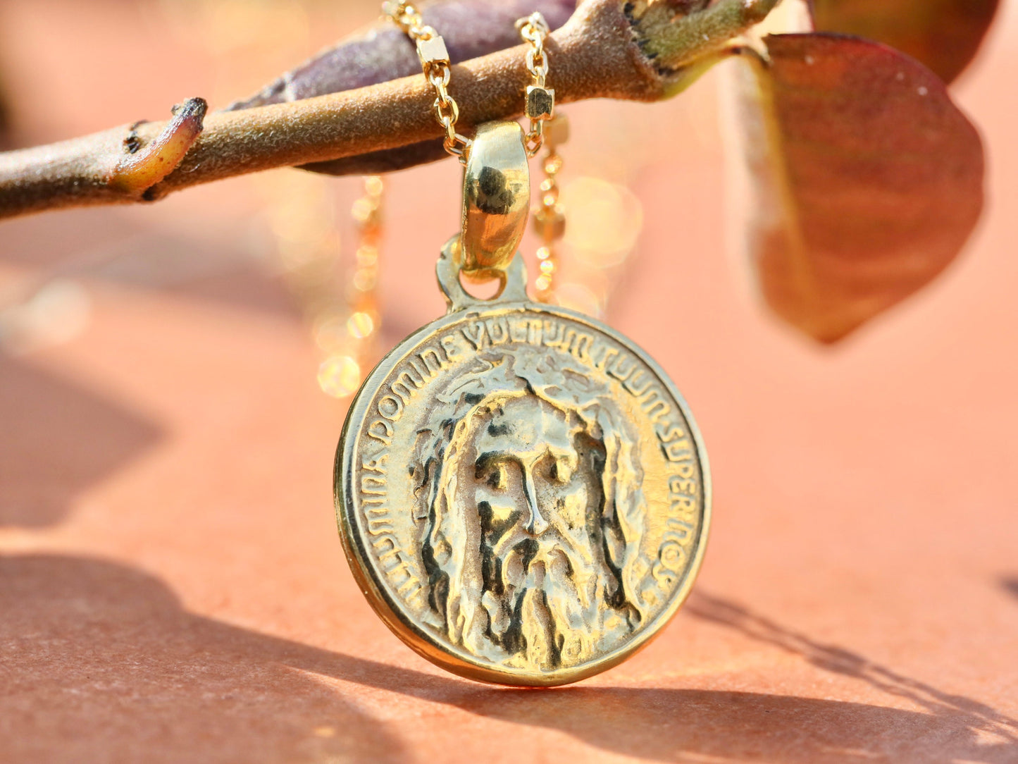 Medalla Santísima Faz de Jesús, medalla de plata de ley 925, medalla IHS, icono de medalla de la Sábana Santa Icona Vera de Turín, medalla sindone, medalla Ecce Homo