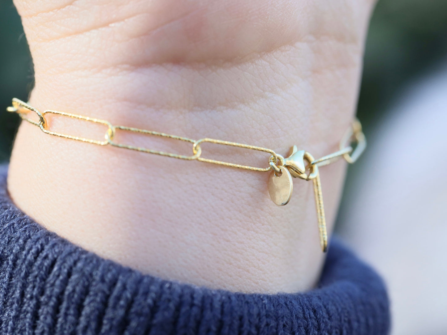 Pulsera St Benedict PAPERCLIP, plata de ley 925, pulsera Totus Tus, pulsera católica, 18 chapado en oro sobre plata, regalo para católicos