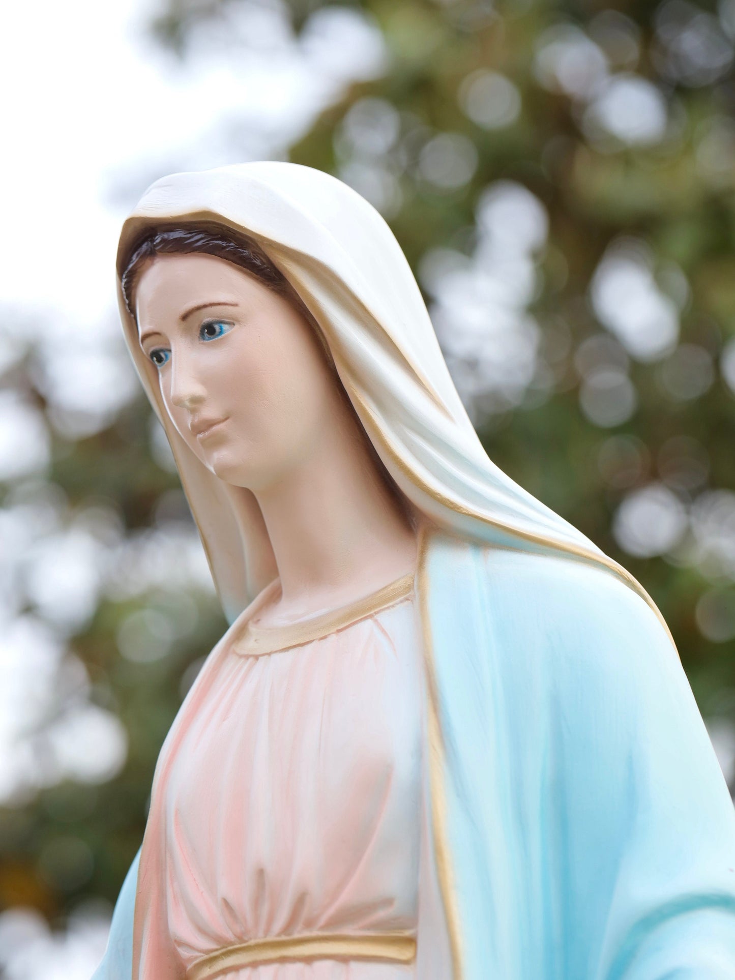 Estatua de Nuestra Señora de Gracia de 43 pulgadas, Estatua al aire libre de la Virgen María, Estatua de la Inmaculada Concepción de 110 cm, Estatua de Nuestra Señora de Tihaljina Medjugorje