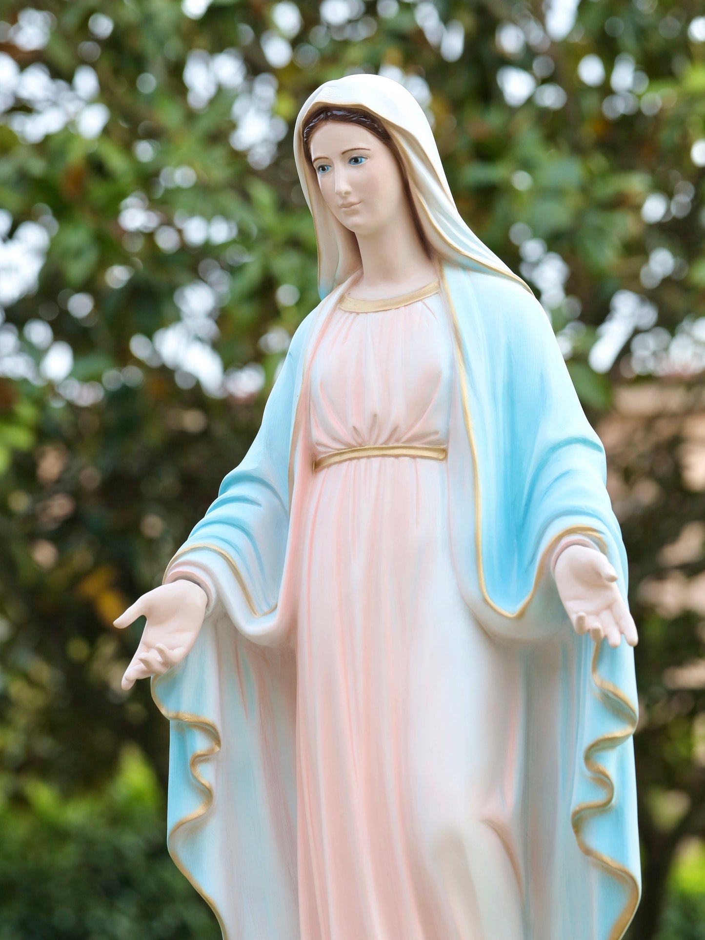 Estatua de Nuestra Señora de Gracia de 43 pulgadas, Estatua al aire libre de la Virgen María, Estatua de la Inmaculada Concepción de 110 cm, Estatua de Nuestra Señora de Tihaljina Medjugorje
