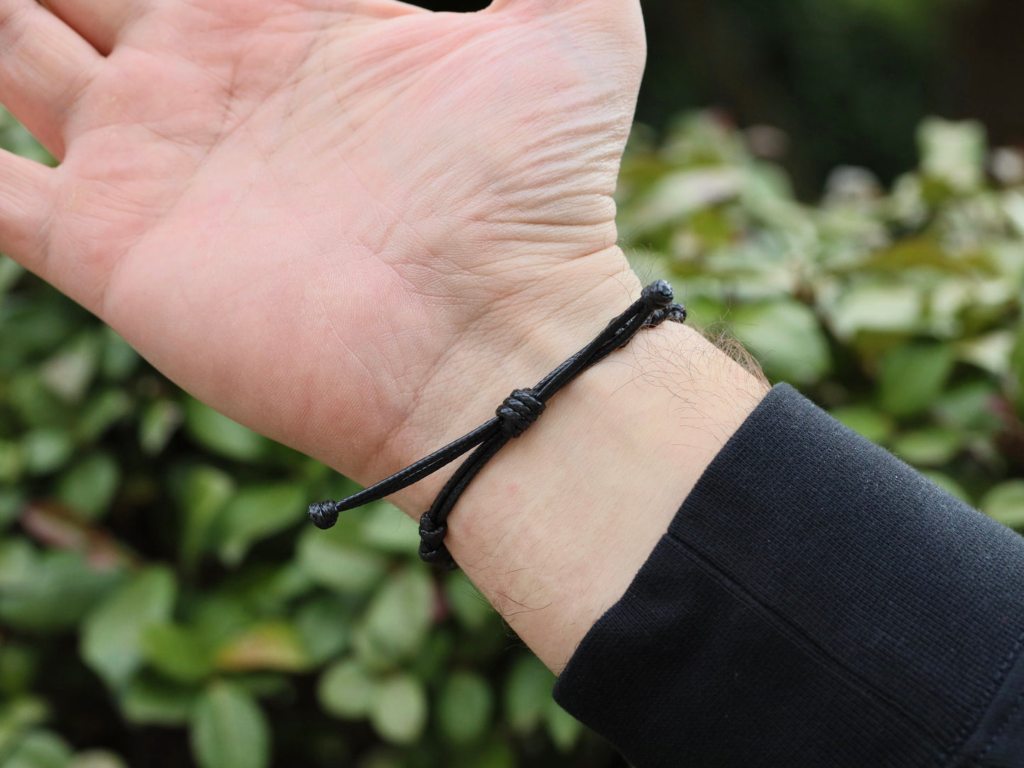 Pulsera Medalla Milagrosa, pulsera de plata de ley, pulsera de cordón negro para hombre, pulsera rosario, pulsera con nudos, pulsera católica
