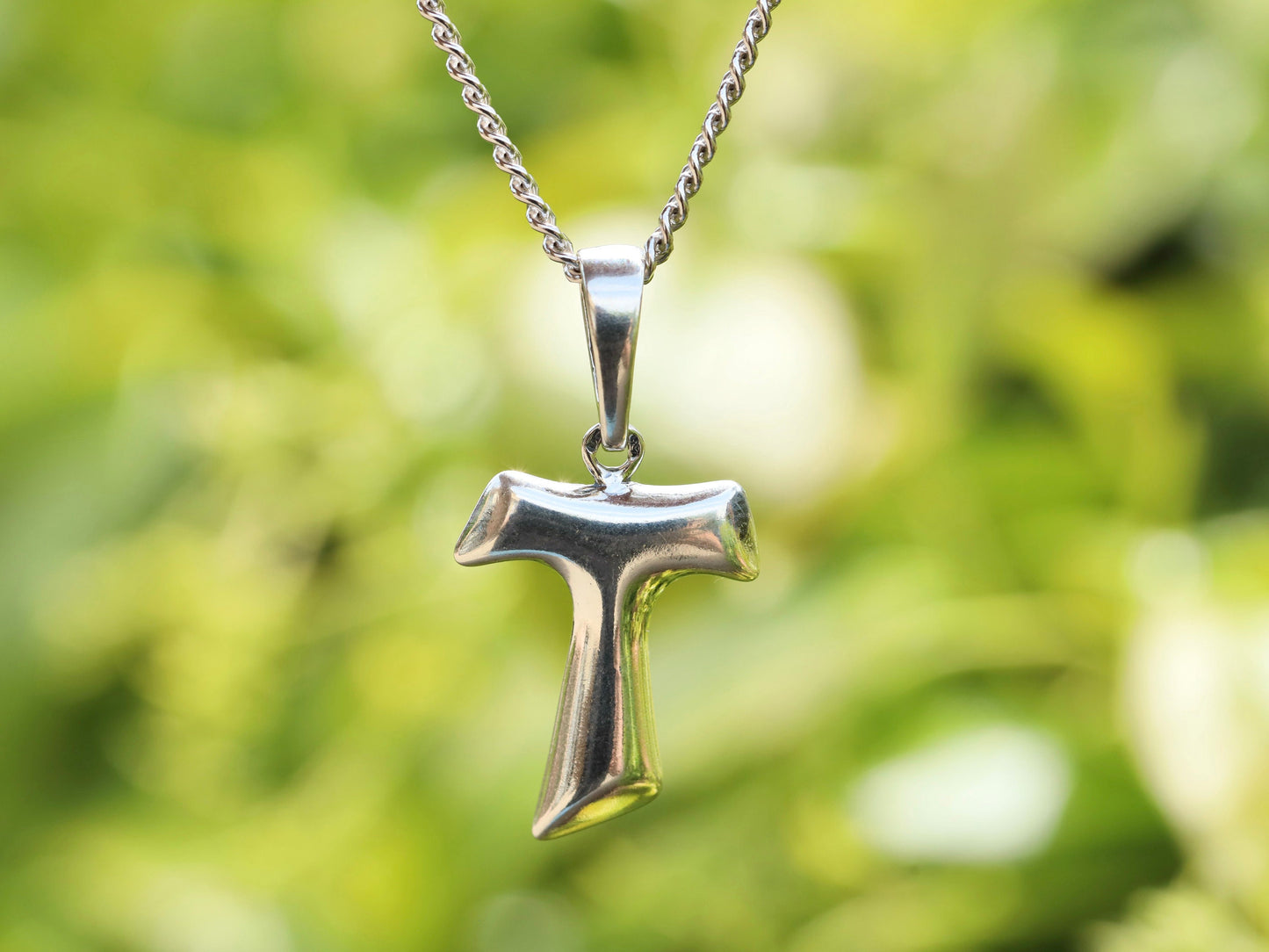 Cruz Tau, plata de primera ley 925, cruz Tau franciscana, cruz T robusta para hombre, cruz católica antigua, cruz de tamaño mediano para hombre o mujer,