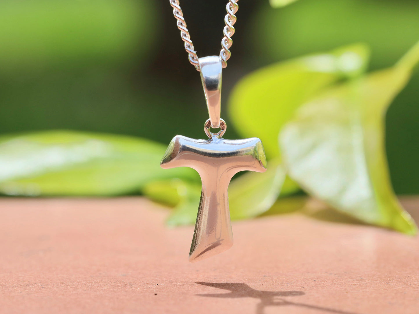 Cruz Tau, plata de primera ley 925, cruz Tau franciscana, cruz T robusta para hombre, cruz católica antigua, cruz de tamaño mediano para hombre o mujer,