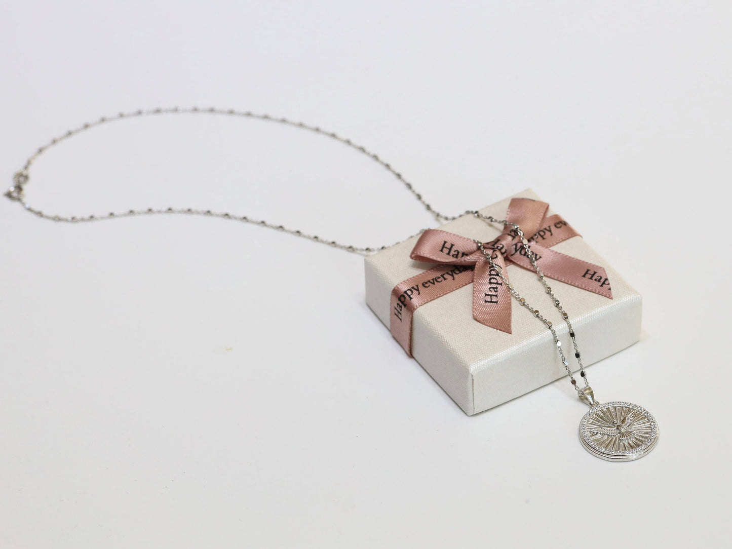 Colgante Espíritu Santo de 20 mm, colgante de plata de ley 925, medalla redonda de la Paloma del Espíritu Santo, medalla de santo católico, regalo para mujeres católicas