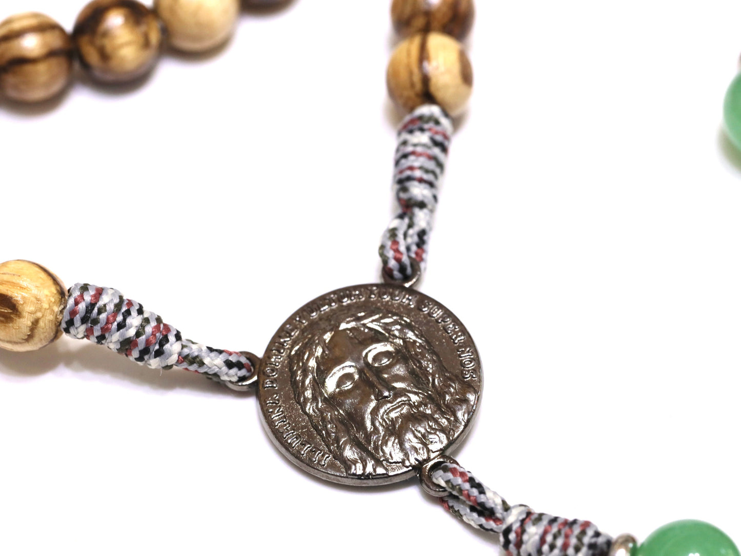 Rosario de madera hecho a mano, rosario Parcord, rosario crucifijo de perdón, rosario de la Santísima Faz, rosario para hombre, rosario de la Medalla Milagrosa de San Benito
