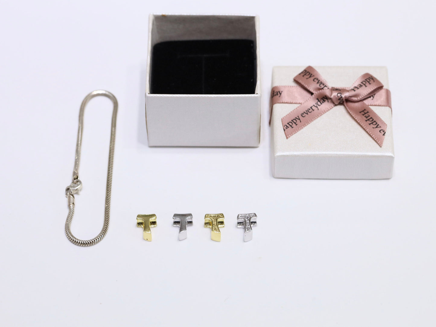 Elegante Cruz Tau de Plata de Ley 925 para Pulseras Estilo Pandora - Regalo Ideal para Mamá o Hija