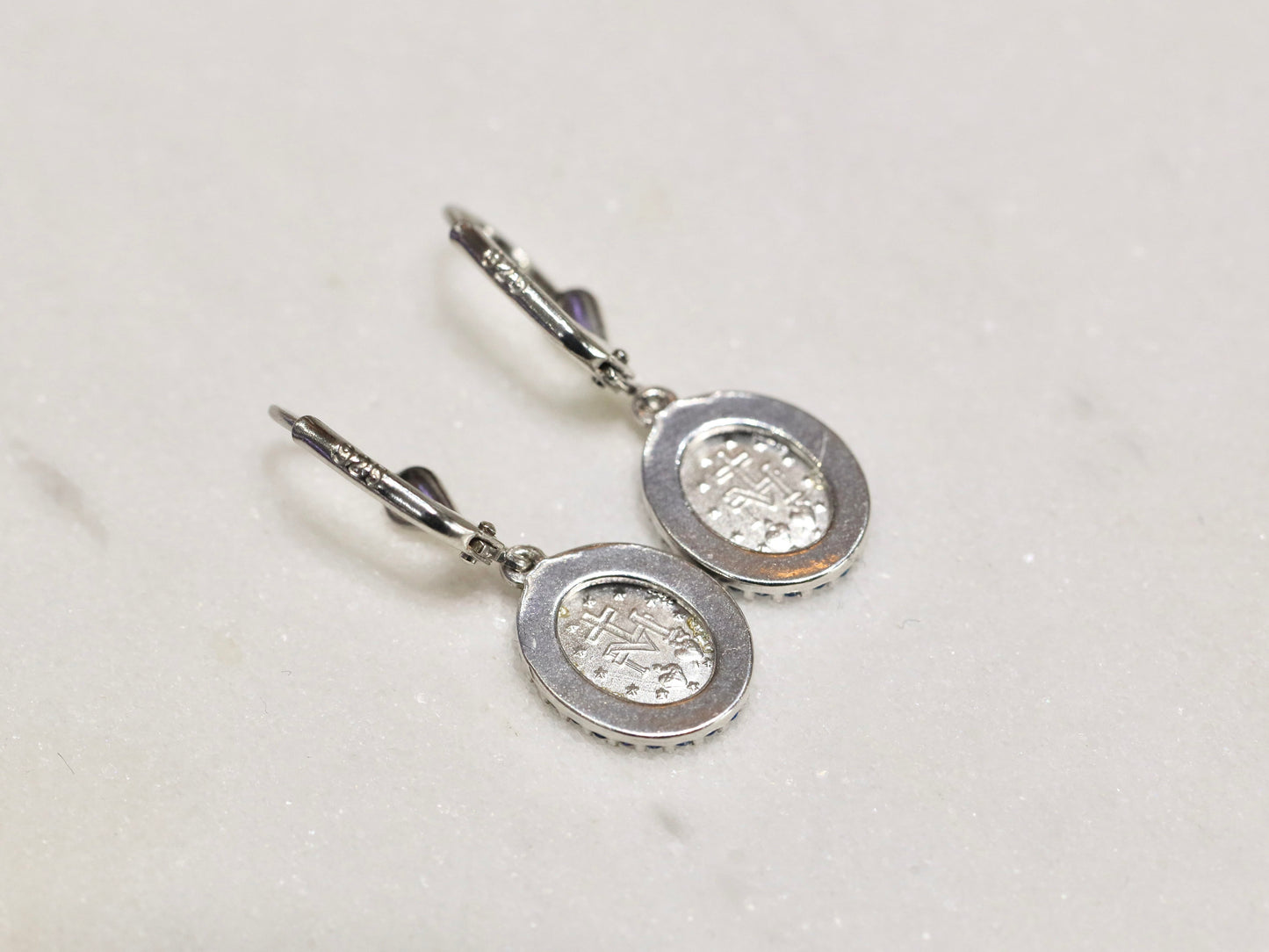 Dainty Miraculous Medal Earrings - Minted with High Level of Detail - Ideal Communion or Birthday Gift