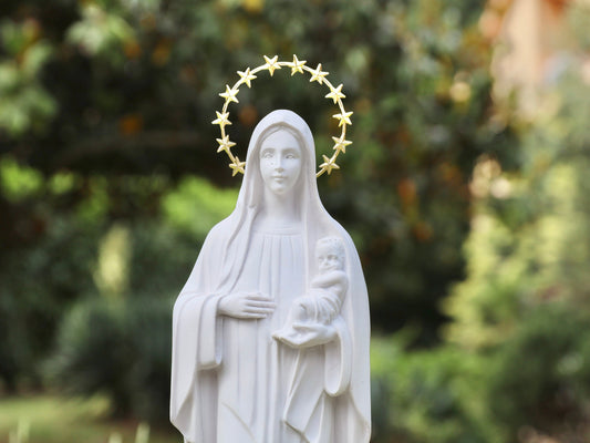 Modern Our Lady of Medjugorje (Queen of Peace) Statue - 50cm (20") Solid Marble Powder  Description ( ( pls send phone number for delivery )