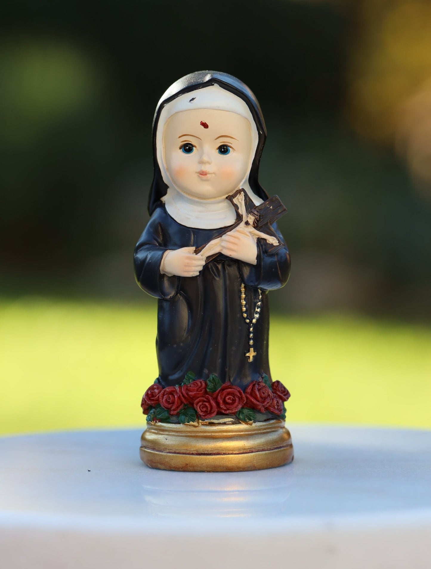 Saint Rita miniature statue, Baby collection St Rita statue, miniature catholic Saint statue,Collectible saints, Devotional saints like baby