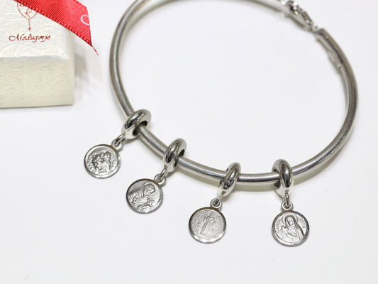 Miniatur-Pandora-kompatible katholische Heilige, Armband-Charm im europäischen Stil, Geschenk für katholische Frauen, sammelbarer katholischer Heiliger-Charm